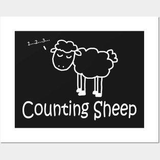 Counting Sheep White Posters and Art